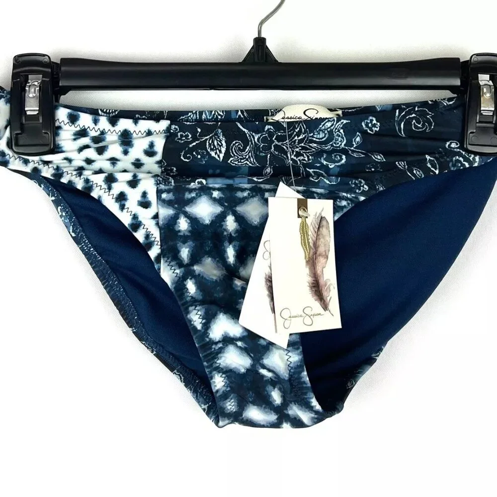 Jessica Simpson Women’s Blue Hipster Bikini Bottom Size M